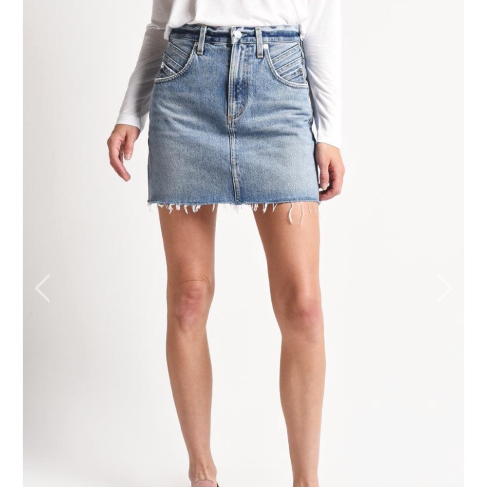 SOLD ❌AGOLDE Palmer High Waist Mini Skirt 🇺🇸🎇💙 NWT - Picture 8 of 10